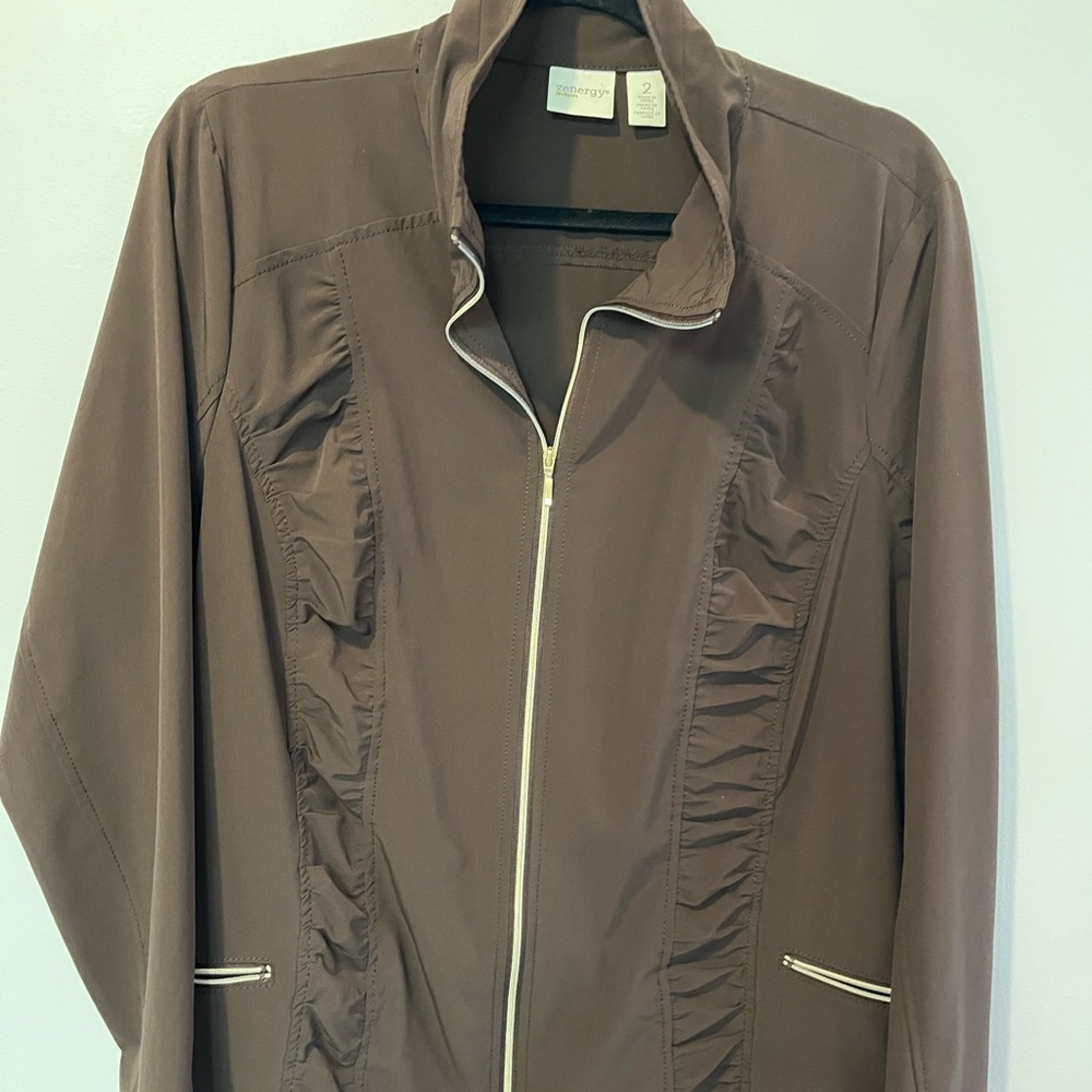 Chico’s Zenergy Size 2 Brown Jacket